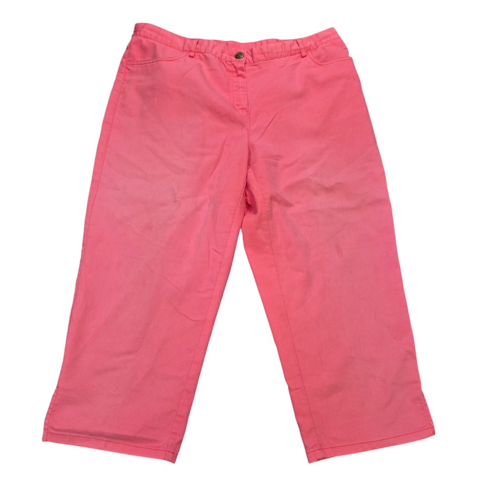Ruby Rd Favorites Petite Capri Pants Women's Size‎ 12P Pink Stretch Straight Leg